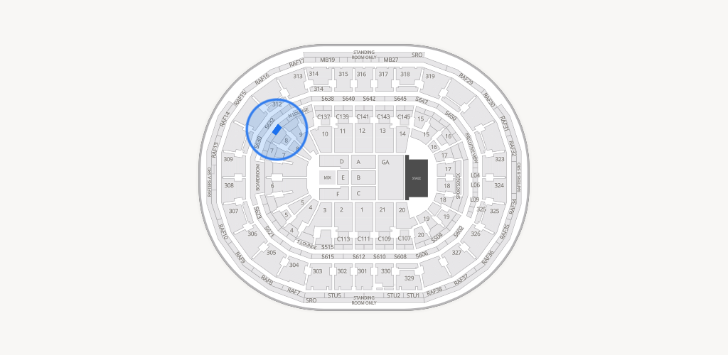 TD Garden Seating Chart