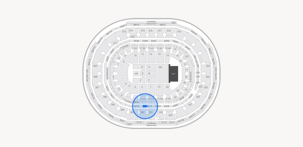 TD Garden Seating Chart
