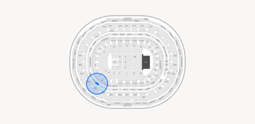 TD Garden Seating Chart