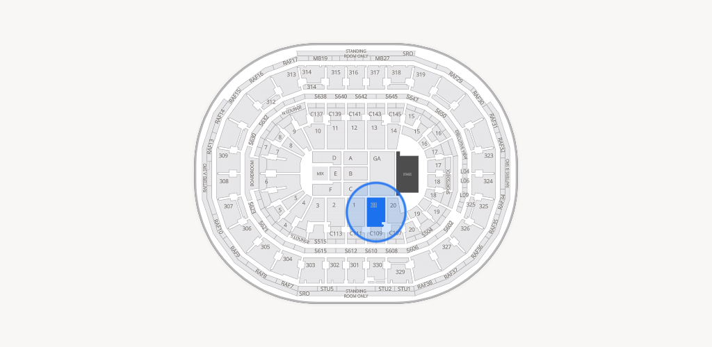 TD Garden Seating Chart