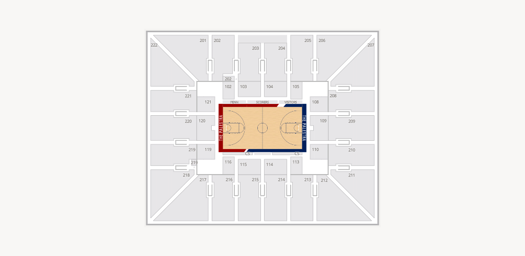 The Palestra Seating Chart