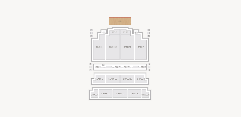 Tivoli Theatre - TN Seating Chart