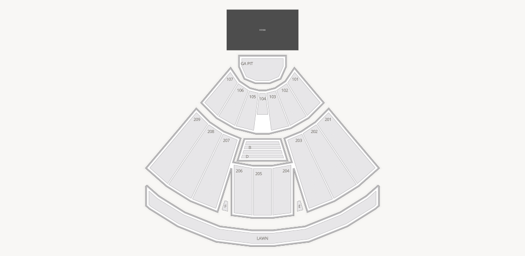 Toyota Pavilion at Concord Seating Chart