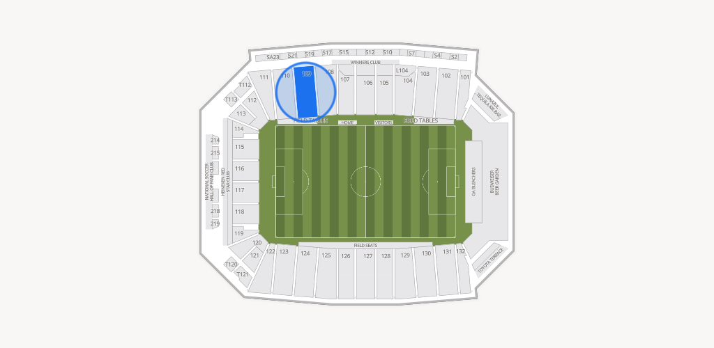 Toyota Stadium Seating Chart
