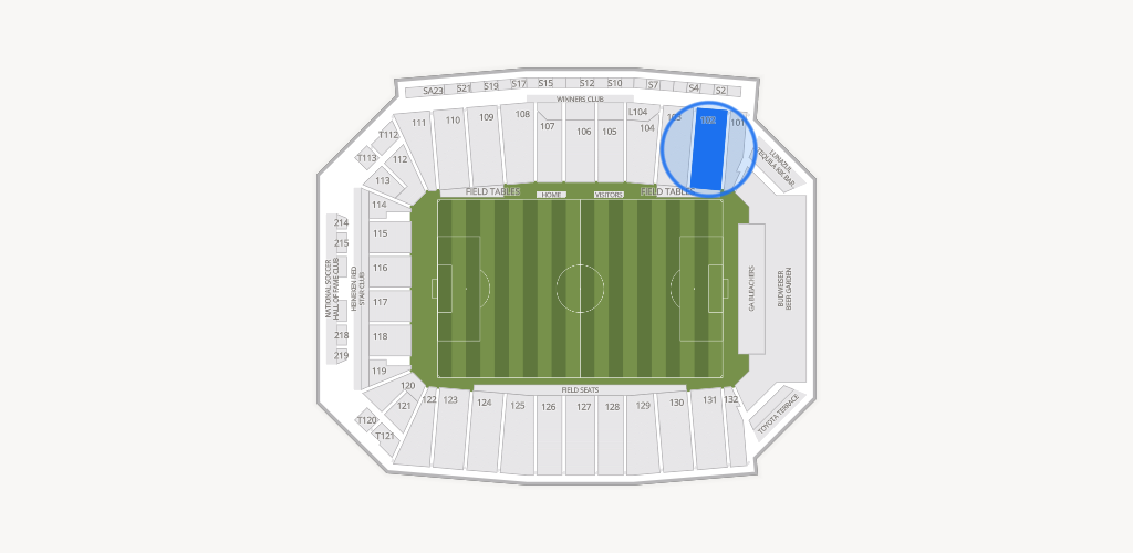 Toyota Stadium Seating Chart
