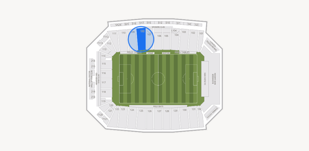 Toyota Stadium Seating Chart