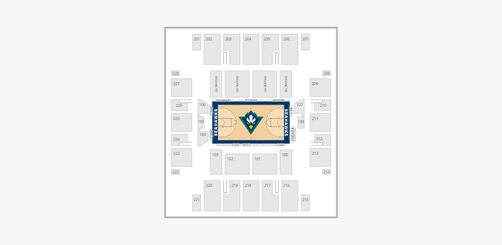 Trask Coliseum Seating Chart