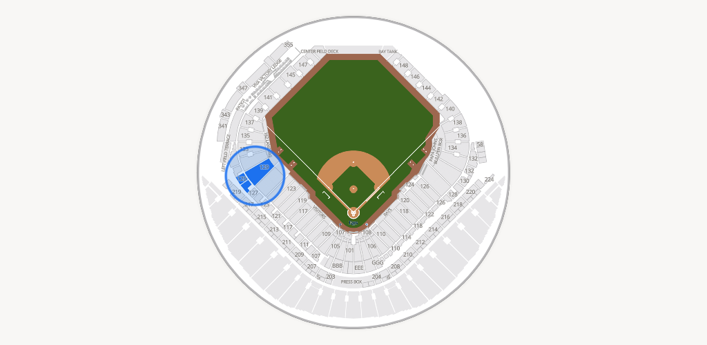 Tropicana Field Seating Chart