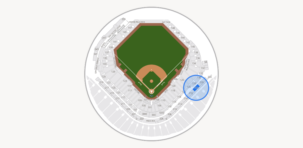 Tropicana Field Seating Chart