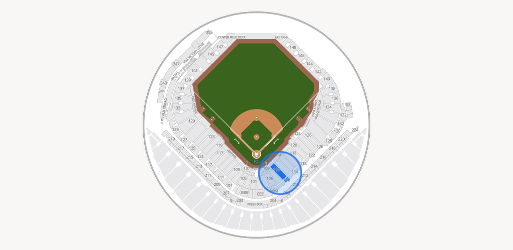 Tropicana Field Seating Chart