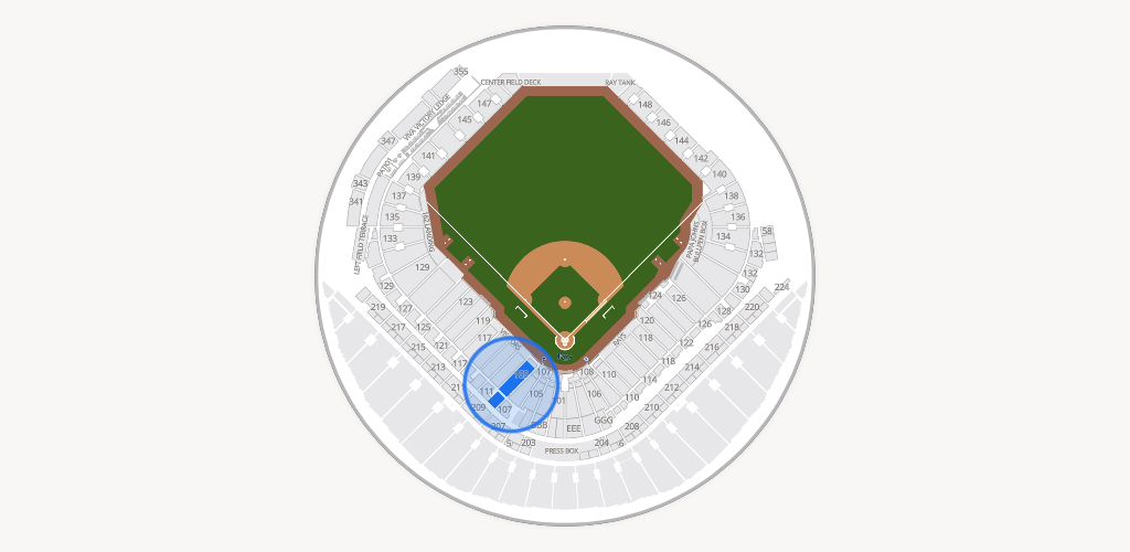 Tropicana Field Seating Chart