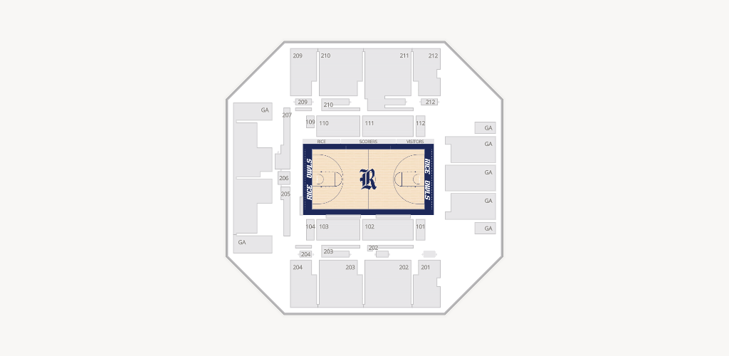 Tudor Fieldhouse Seating Chart