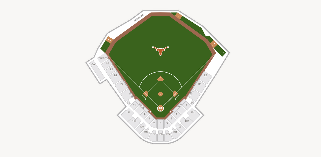 UFCU Disch-Falk Field Seating Chart