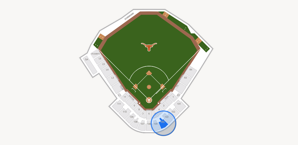 UFCU Disch-Falk Field Seating Chart