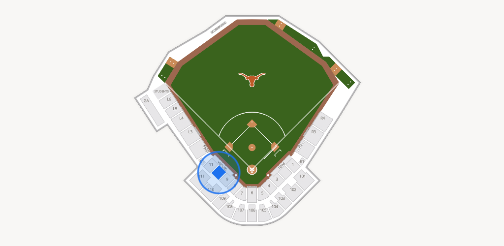 UFCU Disch-Falk Field Seating Chart