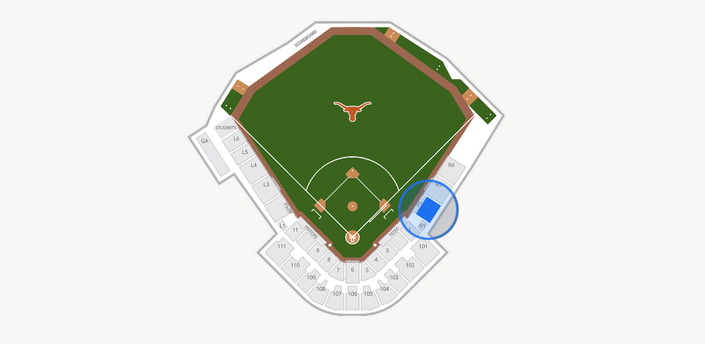 UFCU Disch-Falk Field Seating Chart