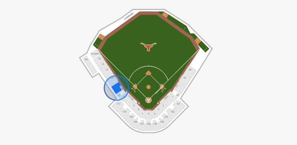 UFCU Disch-Falk Field Seating Chart