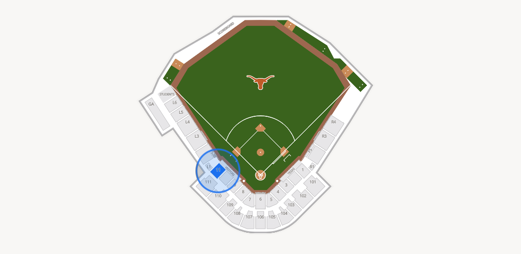 UFCU Disch-Falk Field Seating Chart