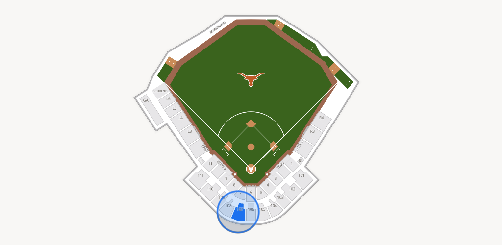 UFCU Disch-Falk Field Seating Chart