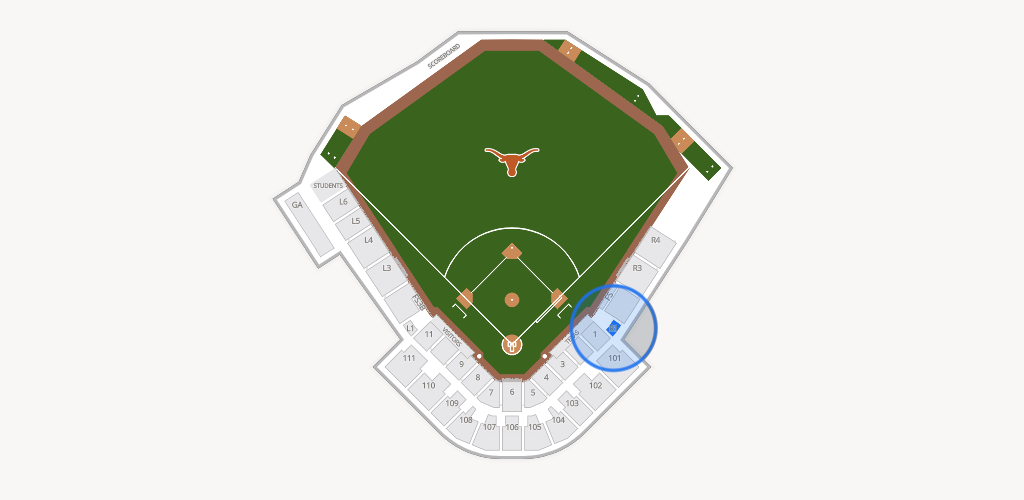 UFCU Disch-Falk Field Seating Chart
