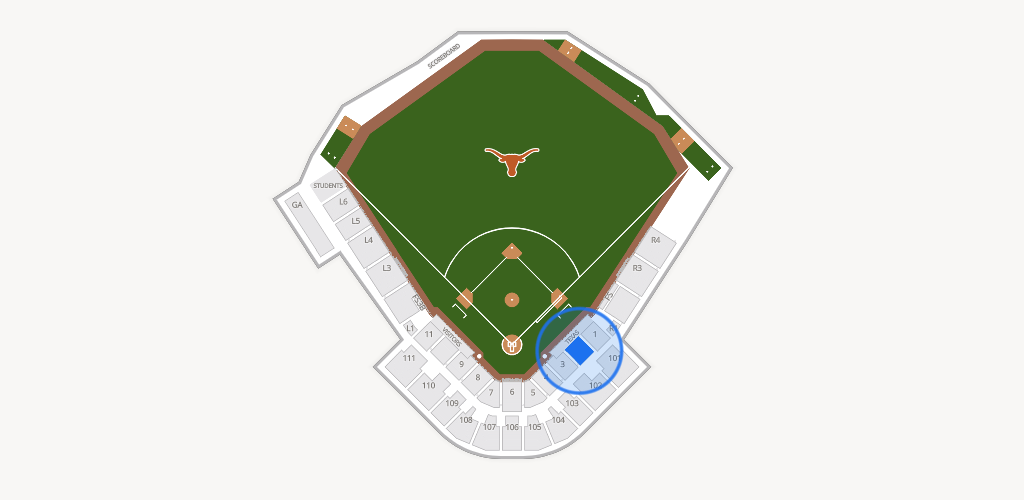 UFCU Disch-Falk Field Seating Chart