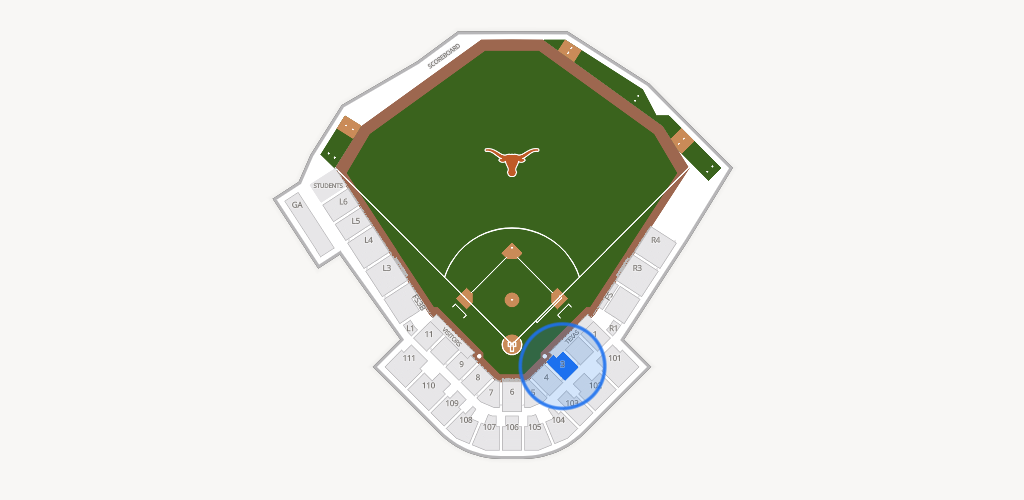 UFCU Disch-Falk Field Seating Chart