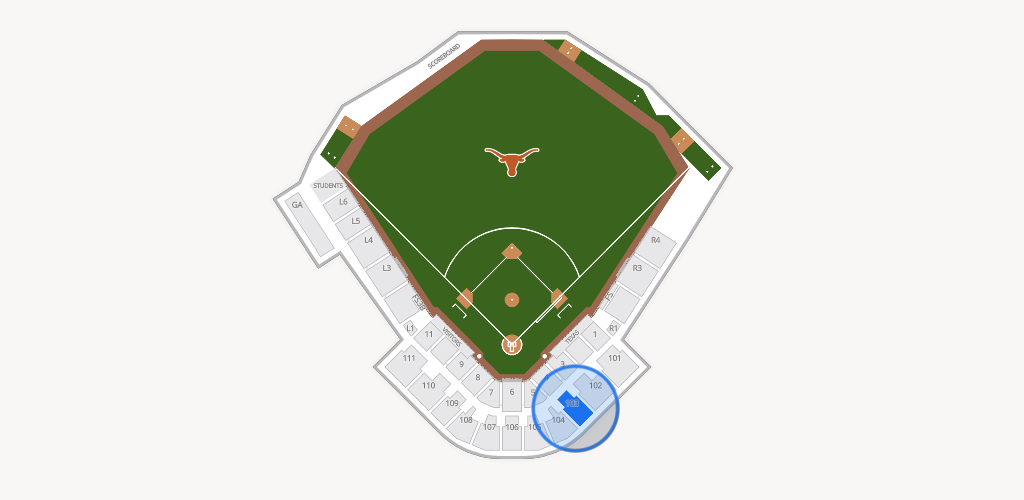 UFCU Disch-Falk Field Seating Chart