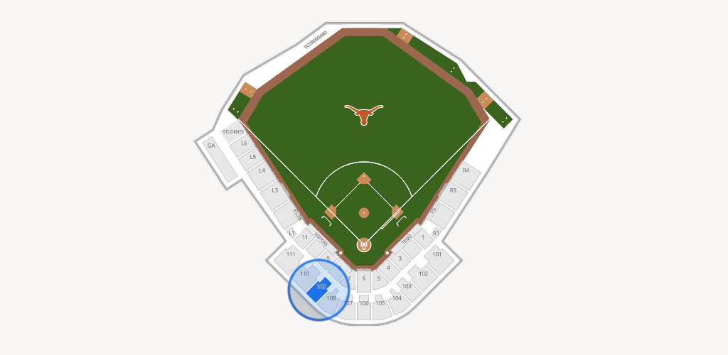 UFCU Disch-Falk Field Seating Chart