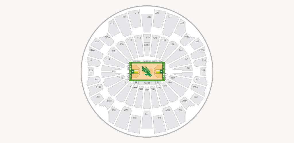 UNT Coliseum (Super Pit) Seating Chart