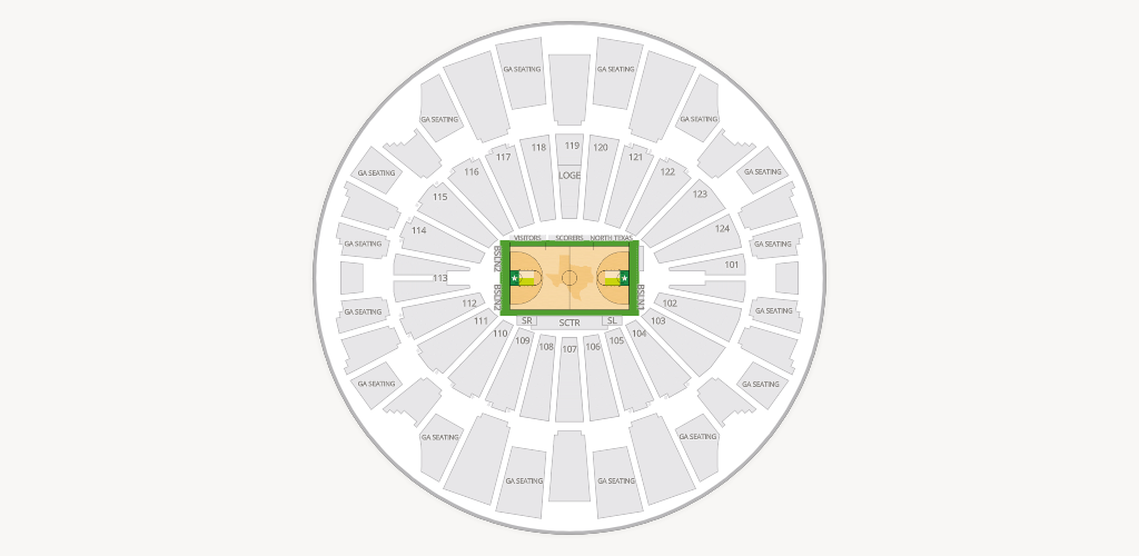 UNT Coliseum (Super Pit) Seating Chart