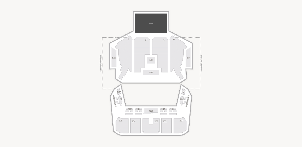 Vibrant Music Hall Seating Chart