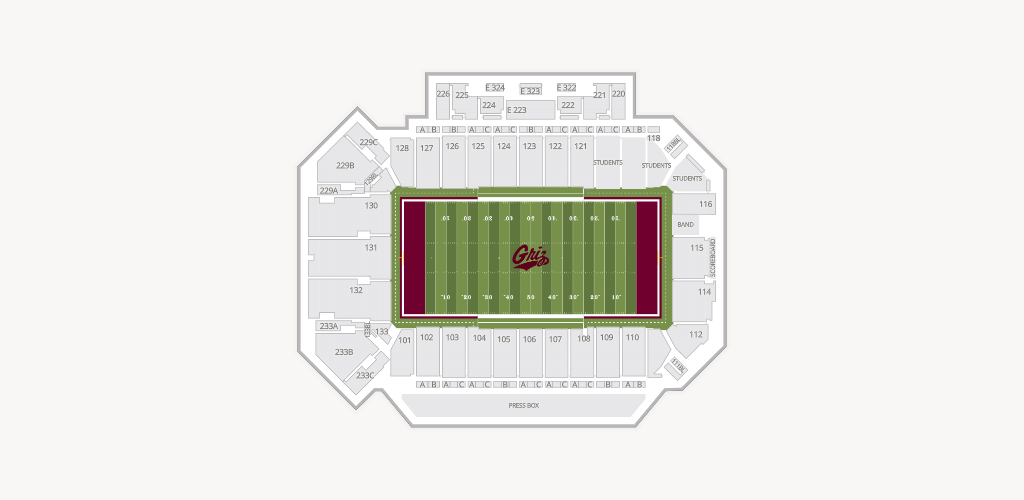 Washington-Grizzly Stadium Seating Chart