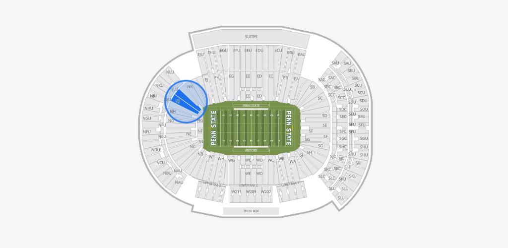 West Shore Home Field at Beaver Stadium Seating Chart