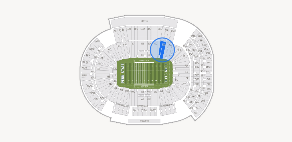 West Shore Home Field at Beaver Stadium Seating Chart