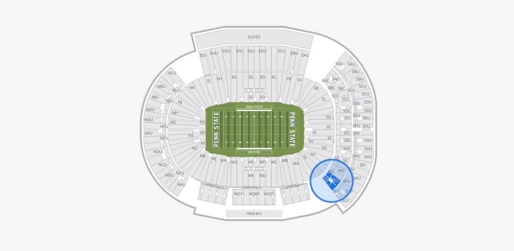 West Shore Home Field at Beaver Stadium Seating Chart