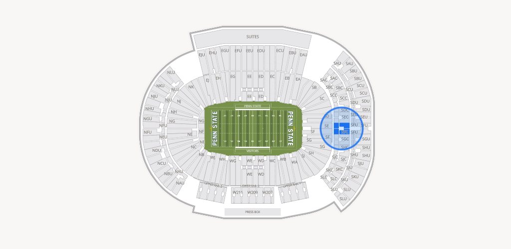 West Shore Home Field at Beaver Stadium Seating Chart