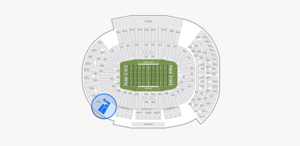 West Shore Home Field at Beaver Stadium Seating Chart