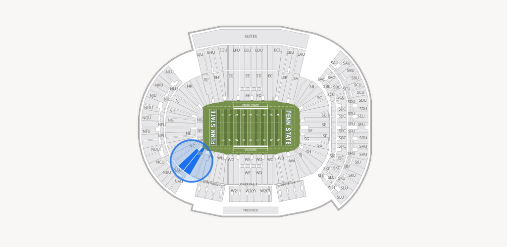 West Shore Home Field at Beaver Stadium Seating Chart