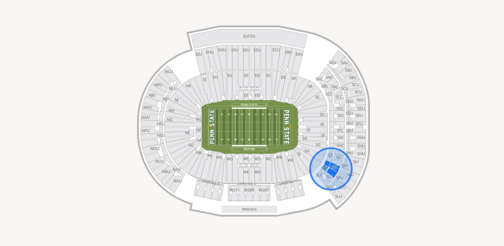 West Shore Home Field at Beaver Stadium Seating Chart