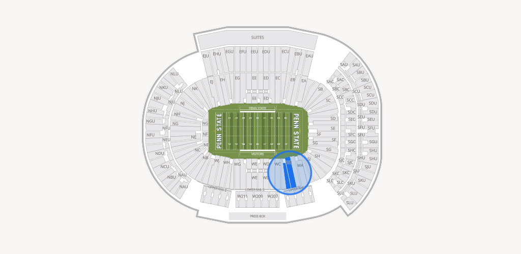 West Shore Home Field at Beaver Stadium Seating Chart
