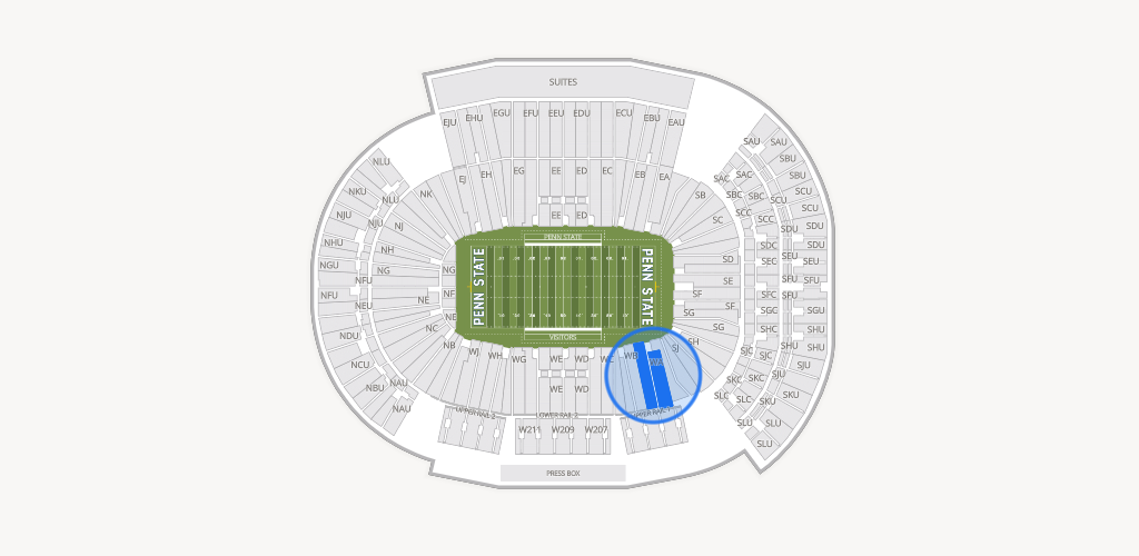 West Shore Home Field at Beaver Stadium Seating Chart