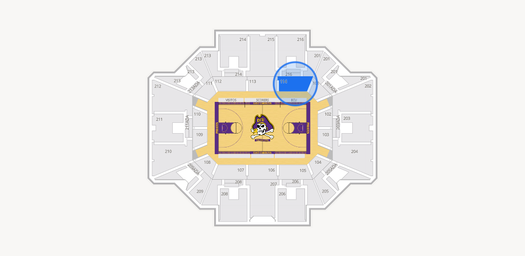 Williams Arena at Minges Coliseum Seating Chart