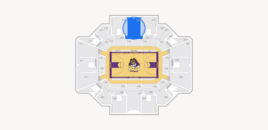 Williams Arena at Minges Coliseum Seating Chart