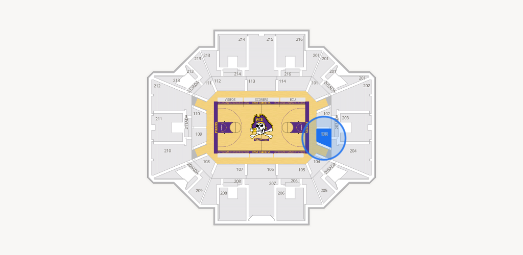 Williams Arena at Minges Coliseum Seating Chart