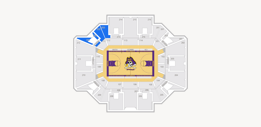 Williams Arena at Minges Coliseum Seating Chart