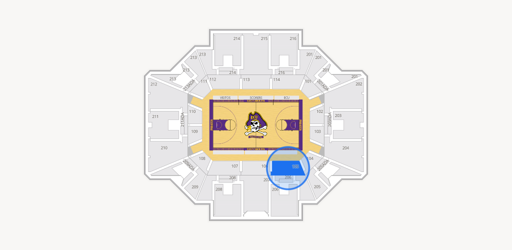 Williams Arena at Minges Coliseum Seating Chart