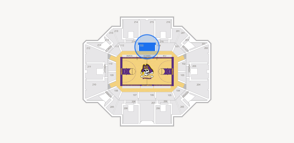 Williams Arena at Minges Coliseum Seating Chart