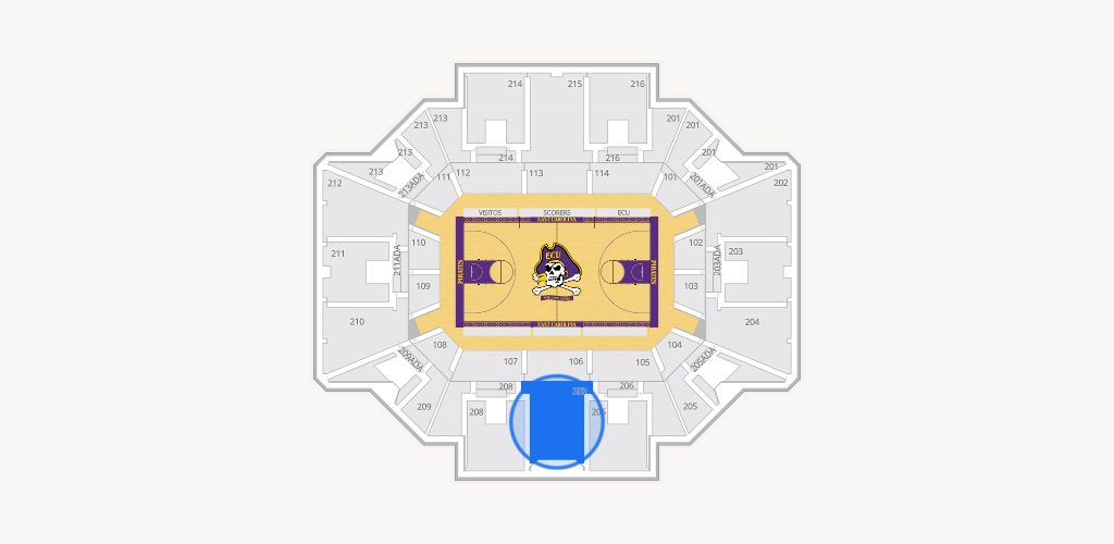 Williams Arena at Minges Coliseum Seating Chart