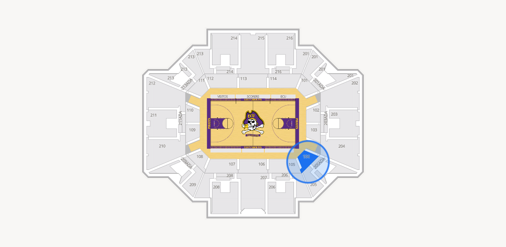 Williams Arena at Minges Coliseum Seating Chart