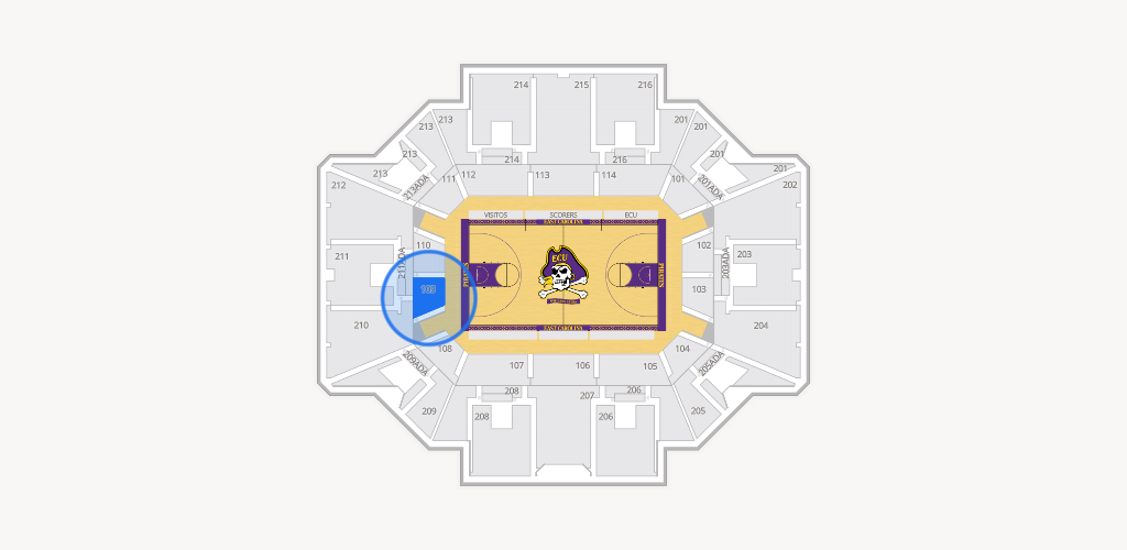 Williams Arena at Minges Coliseum Seating Chart